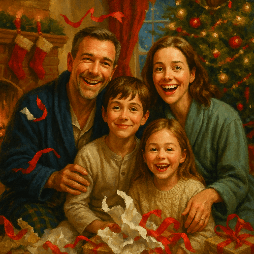 The same family painted on the Tradition shelf