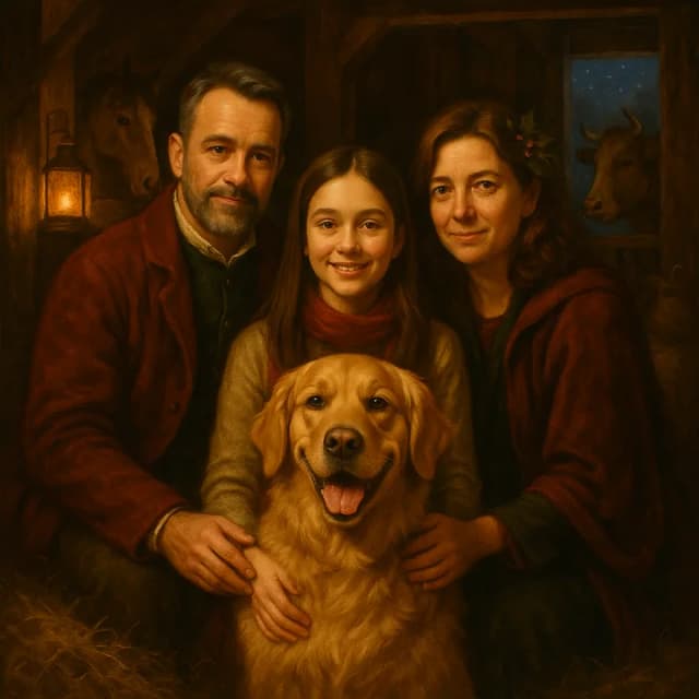 Stable Lantern Scene