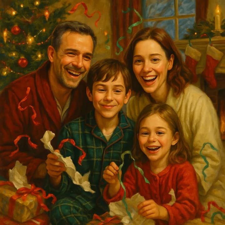 Christmas-Morning Cover — a Painted Christmas Tradition style