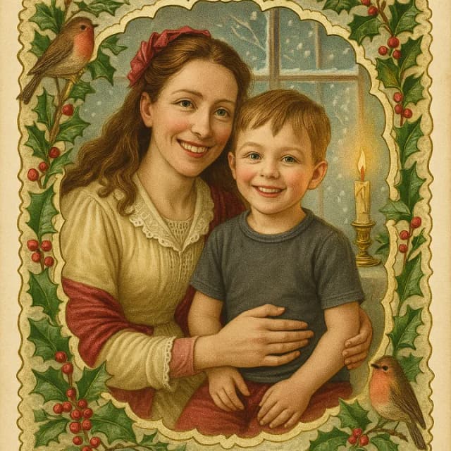 Victorian Christmas Card